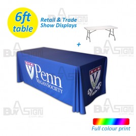 Deluxe Printed Table Cover - 6ft Table